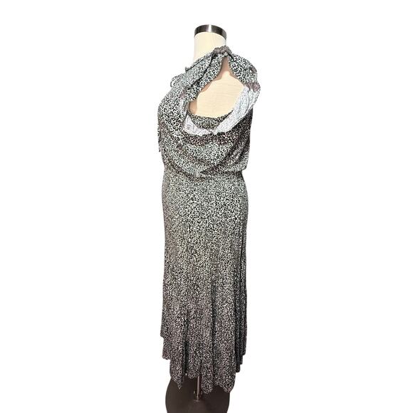 BB Dakota Steve Madden Maxi Dress Women’s Size 1X Animal Print Ruffle Cap Sleeve - Picture 2 of 8